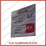 Flat Aluminium Directory Plates with Vinyl